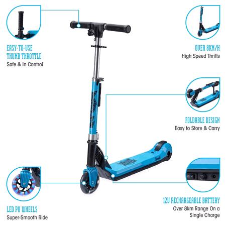 Xootz Elements Electric Scooter (Age Group 6+ Years)   Blue