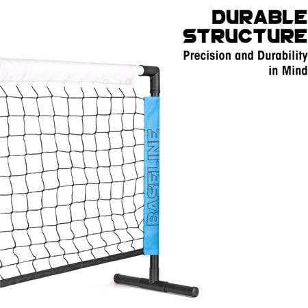 Toyrific Baseline Pickleball Bat, Ball and Net Set   Blue