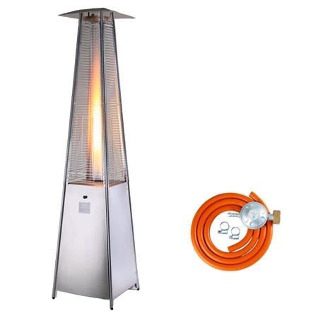 MEVA Pyramid Patio Heater STAINLESS STEEL for LPG Gas