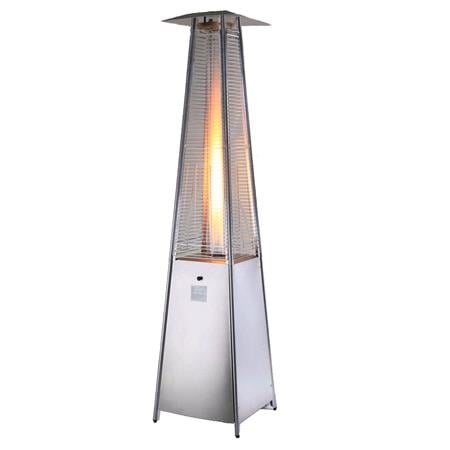MEVA Patio Lamp Heater Radiant Garden Gas PYRAMID STAINLESS STEEL for LPG Gas
