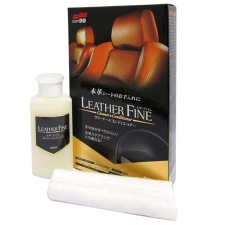 Soft99 Leather Fine   Non Slip Cleaner & Conditioner   100ml