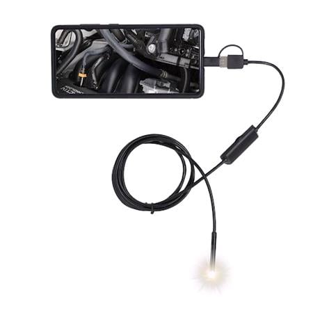 Mechanics Inspection Camera   USB C, Micro USB, USB with LED Lights   1.5m