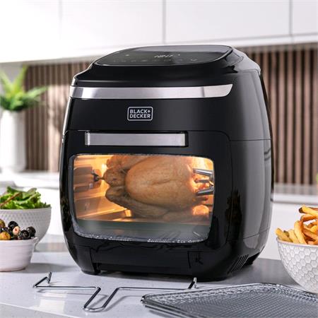 BLACK+DECKER 5 in 1 Digital Air Fryer Oven with Rotisserie, 11L