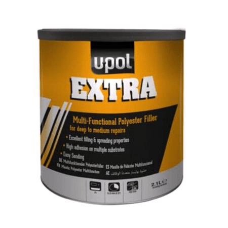 U POL Extra Smooth Body Filler, Light Grey   2.1 Litre