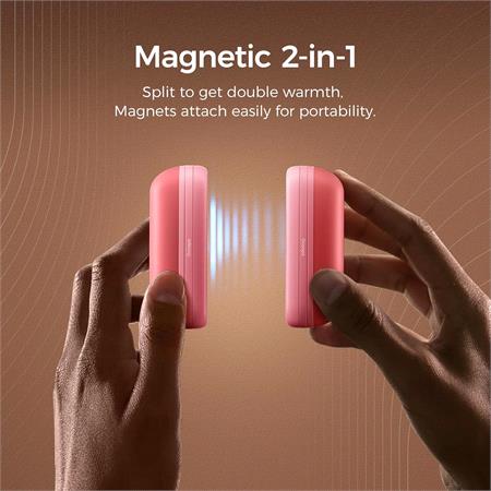 Ocoopa UT2s Mini Double Rechargeable Hand Warmers and Power Banks 5200mAh   Pink