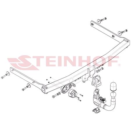 Steinhof Automatic Detachable Towbar (vertical system) for Volkswagen GOLF V Estate 2007 to 2009