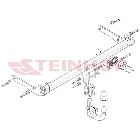 Steinhof Automatic Detachable Towbar (vertical system) for Volkswagen GOLF VIII 5D 2019 Onwards