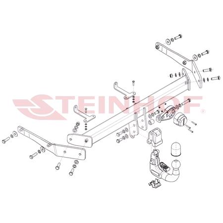 Steinhof Automatic Detachable Towbar (vertical system) for Volkswagen ID.4 2020 Onwards