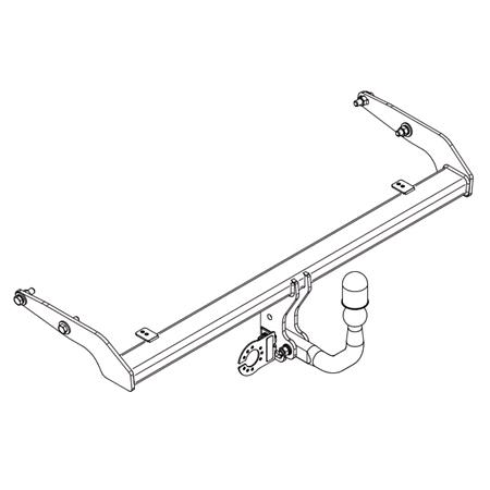 Steinhof Towbar (fixed with 2 bolts) for Volkswagen T CROSS, 2018 Onwards