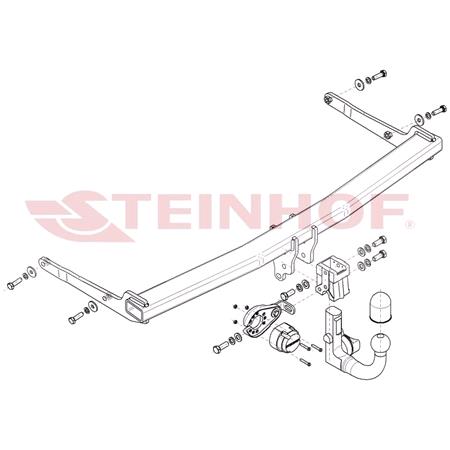 Steinhof Automatic Detachable Towbar (vertical system) for Volkswagen T ROC 2017 Onwards
