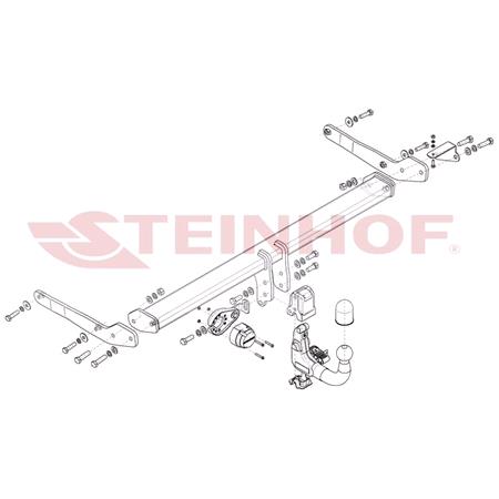 Steinhof Automatic Detachable Towbar (vertical system) for Volkswagen TIGUAN 2016 2020 (incl. AdBlue, 2WD / 4WD)