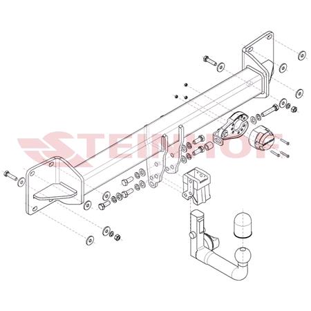Steinhof Automatic Detachable Towbar (vertical system) for Volvo XC60 II, 2017 Onwards