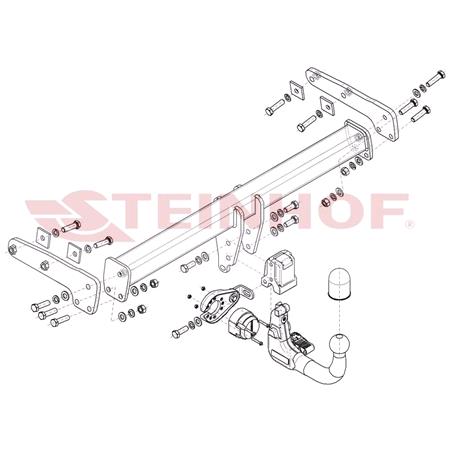 Steinhof Automatic Detachable Towbar (vertical system) for Volvo XC70 II 2007 Onwards