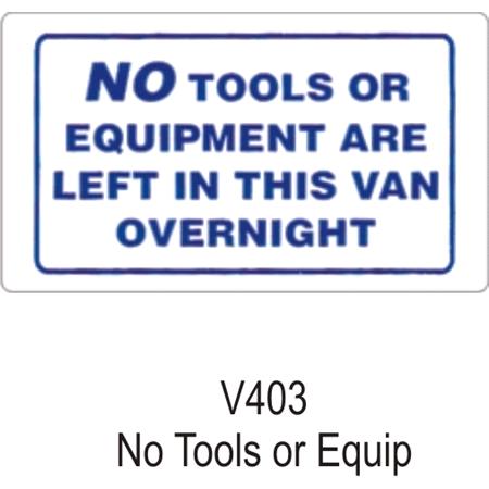 Castle Promotions Outdoor Grade Vinyl Sticker   White   No Tools Or Equipment In Van
