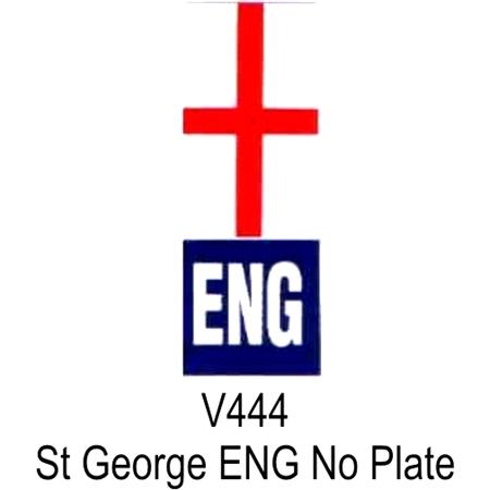 Castle Promotions Outdoor Grade Vinyl Sticker   White   ENG & St. George Flag