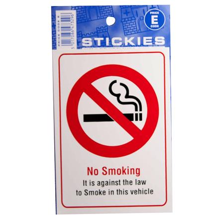 Castle Promotions Outdoor Grade Vinyl Sticker   No Smoking In This Vehicle