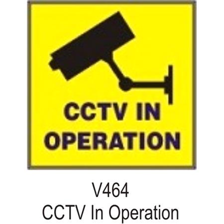 Castle Promotions Outdoor Grade Vinyl Sticker   Yellow   CCTV In Operation