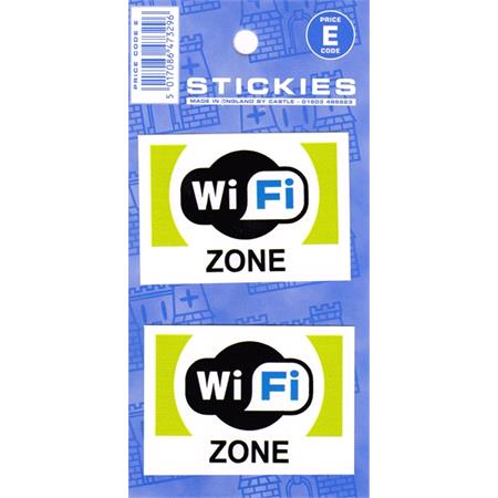 Castle Promotions Indoor Vinyl Sticker   Wi Fi Zone