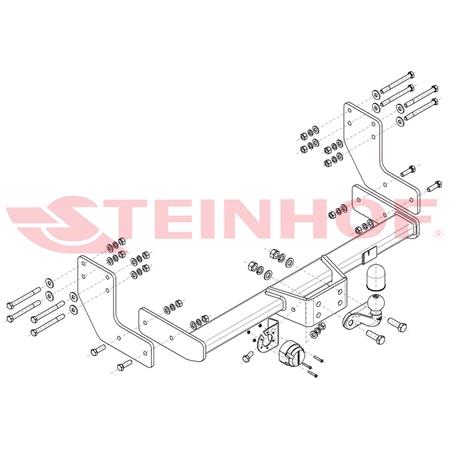 Steinhof Forged Towbar (fixed with 2 bolts) for Volkswagen CRAFTER Box, 2017 Onwards