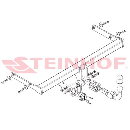 Steinhof Automatic Detachable Towbar (horizontal system) for Volkswagen GOLF V, 2003 2009