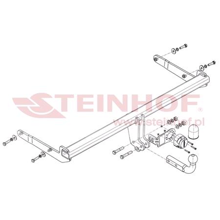 Steinhof Towbar (fixed with 2 bolts) for Volkswagen GOLF VII Estate, 2013 Onwards