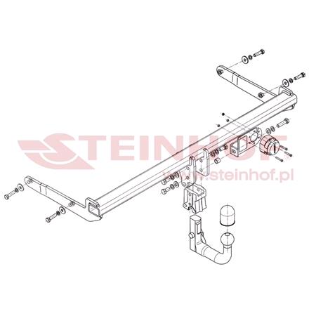 Steinhof Automatic Detachable Towbar (vertical system) for Volkswagen GOLF VII Estate, 2013 Onwards