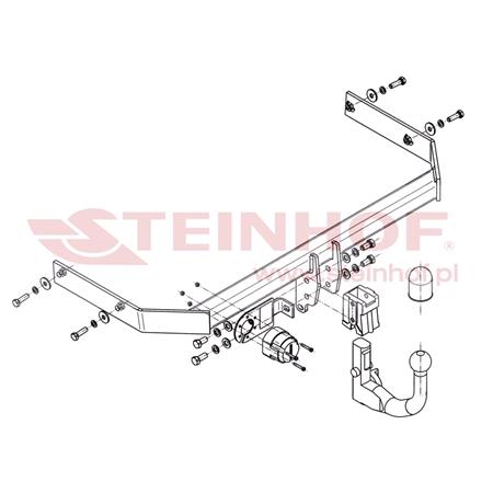 Steinhof Automatic Detachable Towbar (vertical system) for Volkswagen POLO, 2009 2017