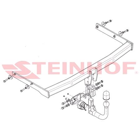 Steinhof Automatic Detachable Towbar (vertical system) for Volkswagen TOURAN, 2003 2010