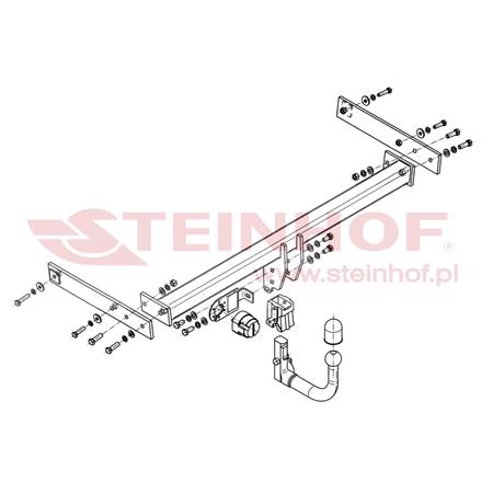 Steinhof Automatic Detachable Towbar (vertical system) for Seat ALHAMBRA, 2010 2012
