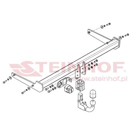 Steinhof Automatic Detachable Towbar (vertical system) for Volkswagen PASSAT Estate, 2010 2015