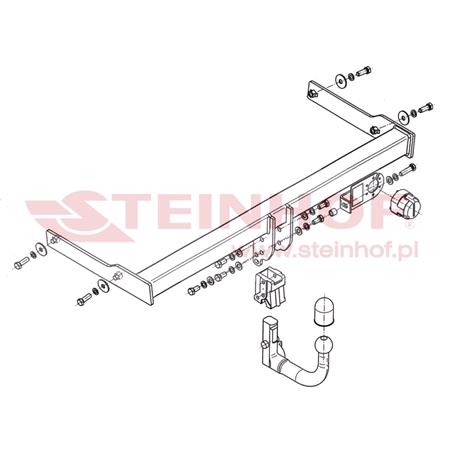 Steinhof Automatic Detachable Towbar (vertical system) for Volkswagen PASSAT Estate,  2005 to 2011
