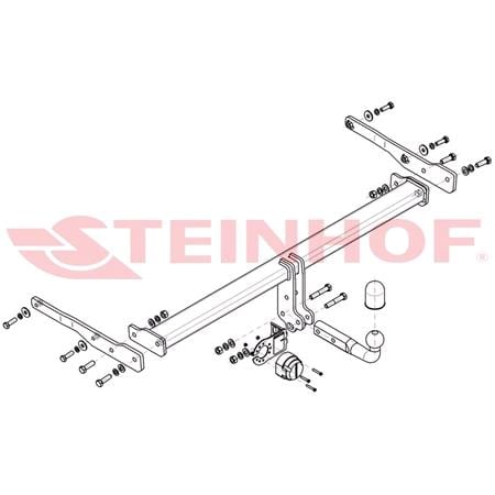 Steinhof Towbar (fixed with 2 bolts) for Volkswagen TOURAN, 2015 Onwards