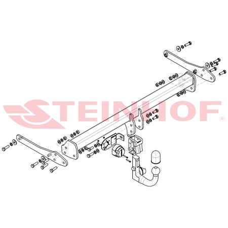 Steinhof Automatic Detachable Towbar (vertical system) for Volkswagen Passat CC, 2012 Onwards