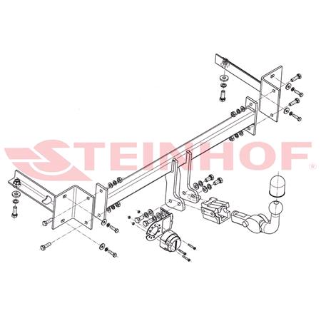 Steinhof Automatic Detachable Towbar (horizontal system) for Skoda CITIGO, 2012 Onwards