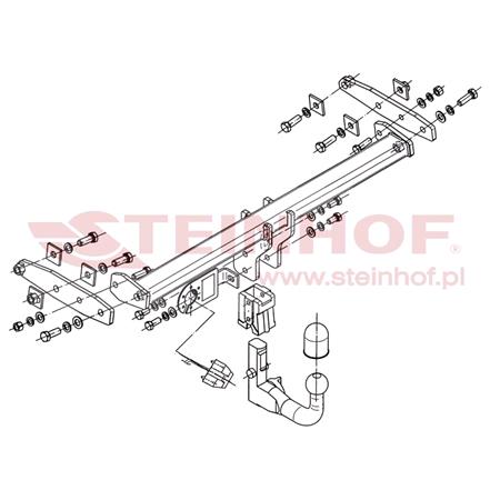 Steinhof Automatic Detachable Towbar (vertical system) for Volvo XC60,  2008 to 2017