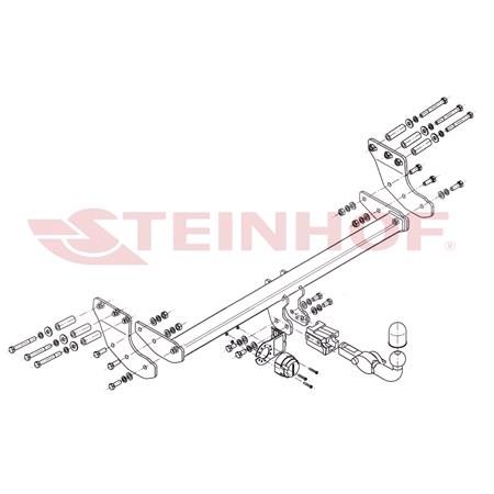Steinhof Automatic Detachable Towbar (horizontal system) for Volvo XC 90, 2002 2014