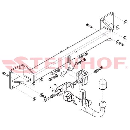Steinhof Automatic Detachable Towbar (vertical system) for Volvo XC90 II, 2014 Onwards