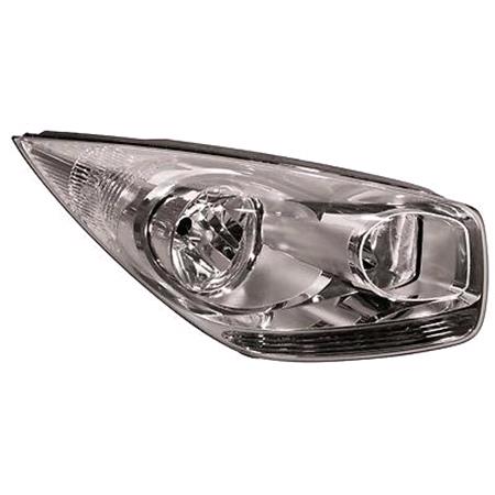Right Headlamp (Twin Reflector, Halogen, Takes H7/H1 Bulbs) for Kia VENGA 2010 on