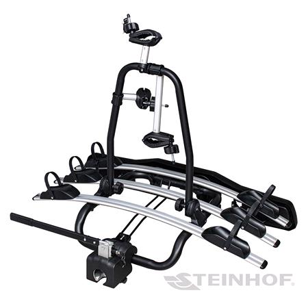 Steinhof Veturo 3 silver tow bar mounted bike rack (wheel support)   3 bikes