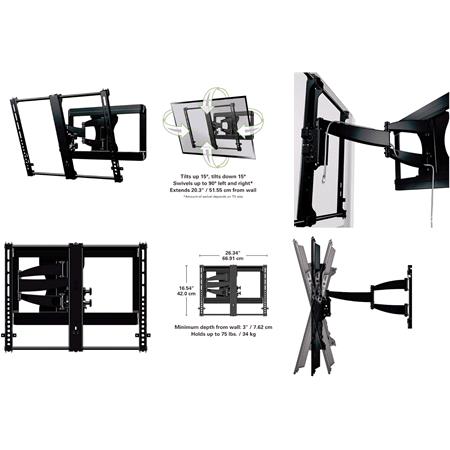 Sanus Full Motion+ TV Wall Mount   37  55"