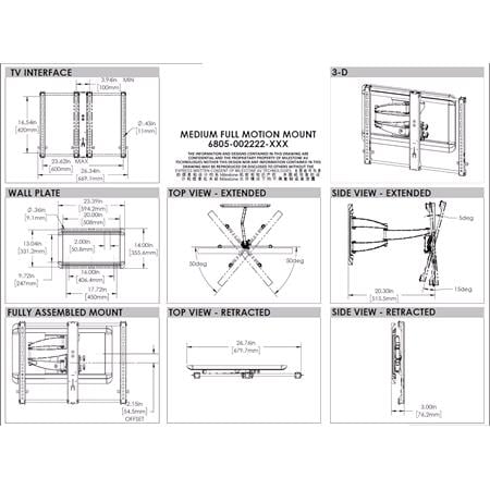 Sanus Full Motion+ TV Wall Mount   37  55"