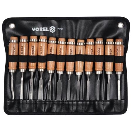 Vorel 12 Piece Wood Carving Chisel Set