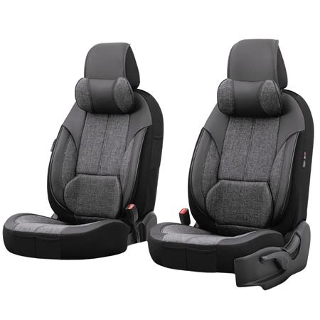 Premium VOYAGER GREY Linen Car Seat Covers With Neck Pillows    For Vauxhall ASTRA Mk III Estate 1991 1998