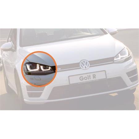 Right Headlamp (Bi Xenon, Takes D3S / H7 Bulbs, Without Bending Light, Supplied With Electric Motor, Original Equipment) for Volkswagen GOLF VII 2013 2016