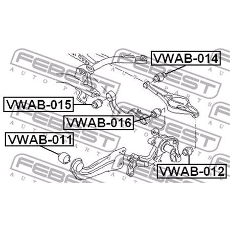 ARM BuSHING FOR REAR ROD AuDI A3 A3 Sportback (8P) 2003 2013