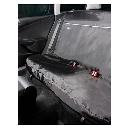 Universal Rear Bench Protective Seat Cover   Black 