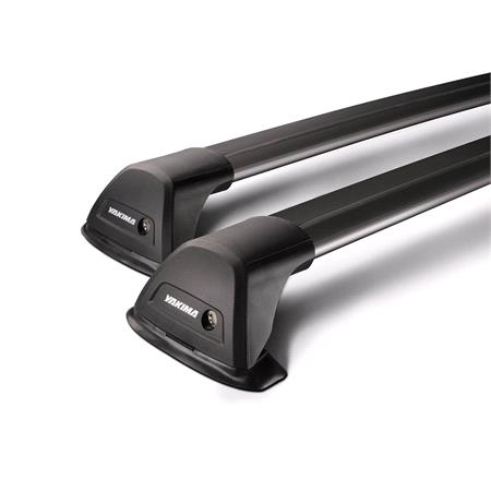 Yakima Whispbar black aluminium flush wing roof bars for Volvo XC90 2002 2015 with raised roof rails