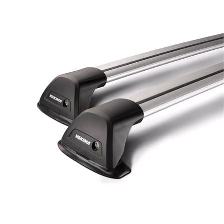 Yakima Whispbar silver aluminium flush wing roof bars for Subaru Forester 2020 2021 with raised roof rails