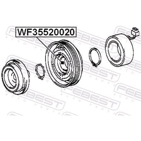 FEBEST Air conditioner bearing VAG 