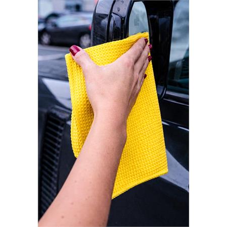 FibreKing Waffle Weave Towel Yellow 300 GSM   5 Pack